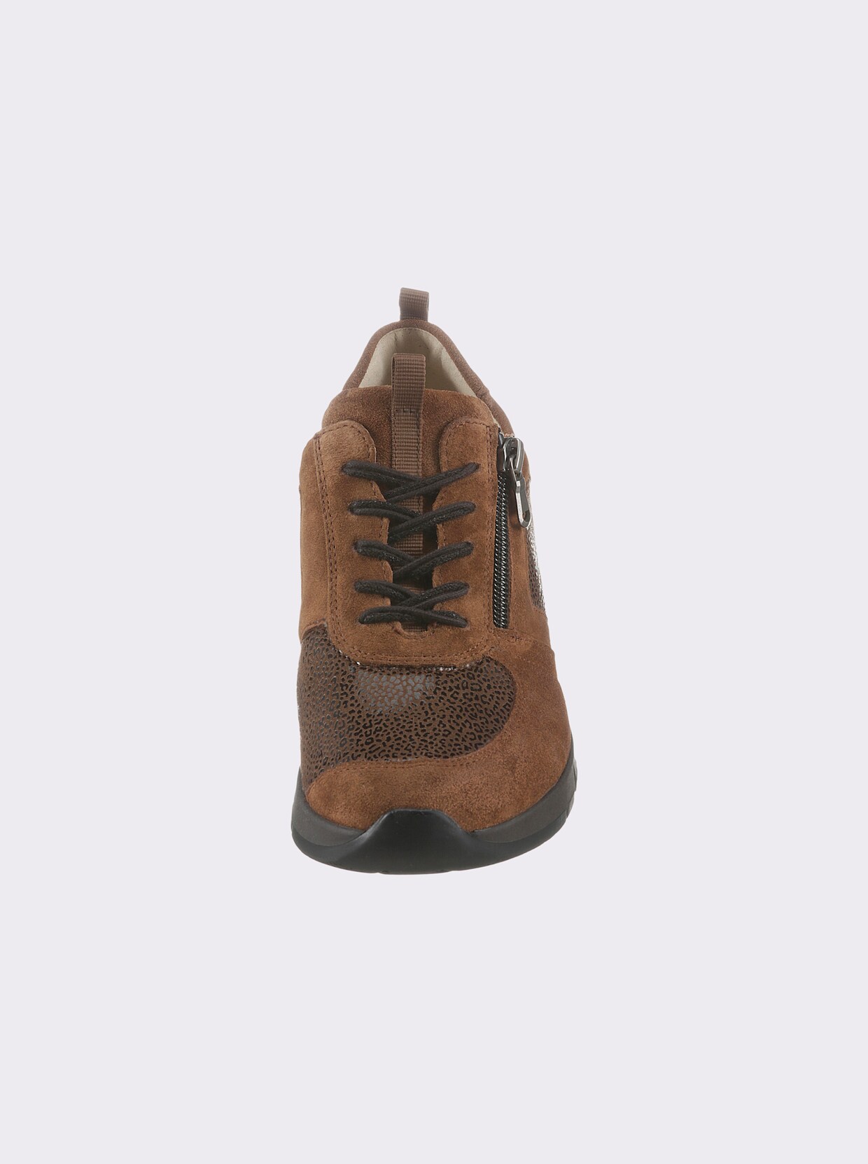 Waldläufer Schnürschuh - cognac-gemustert