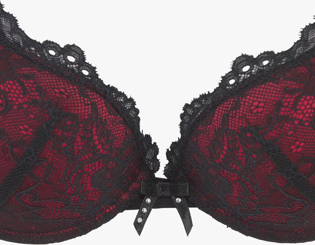 JETTE Soutien-gorge push-up - rouge foncé-noir