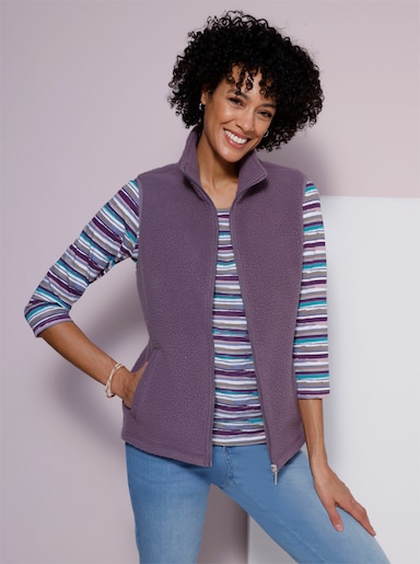 Fleeceweste mit Stehkragen - feige