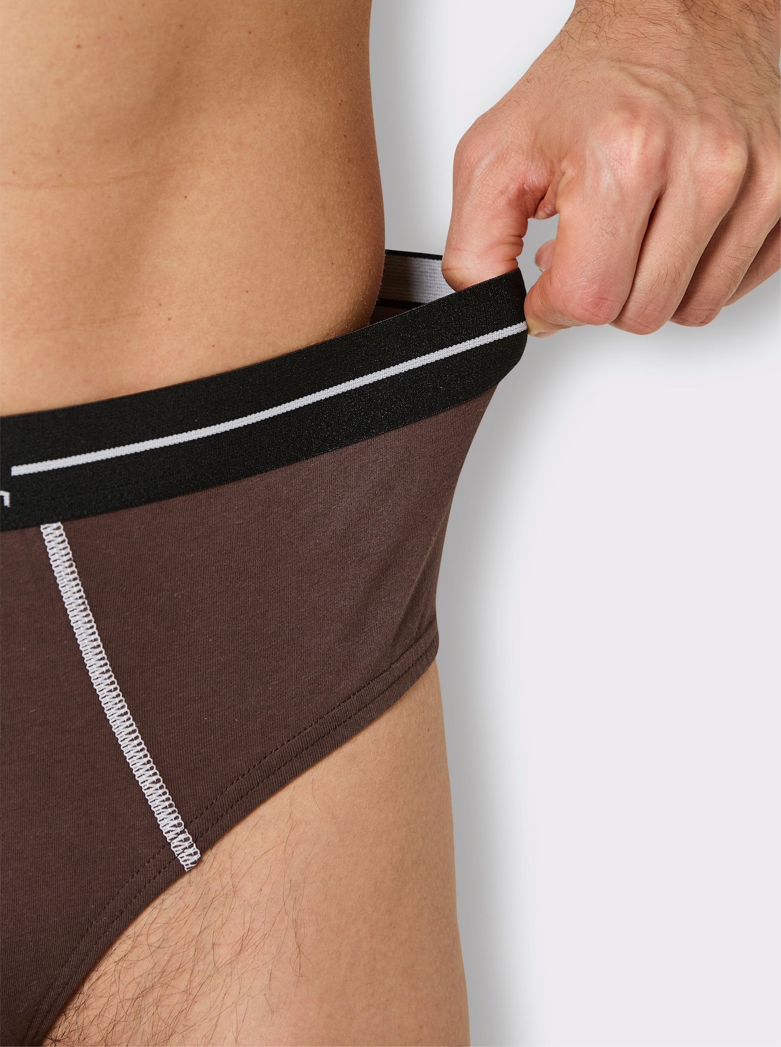 wäschepur men Slip - anthrazit + schoko + schwarz