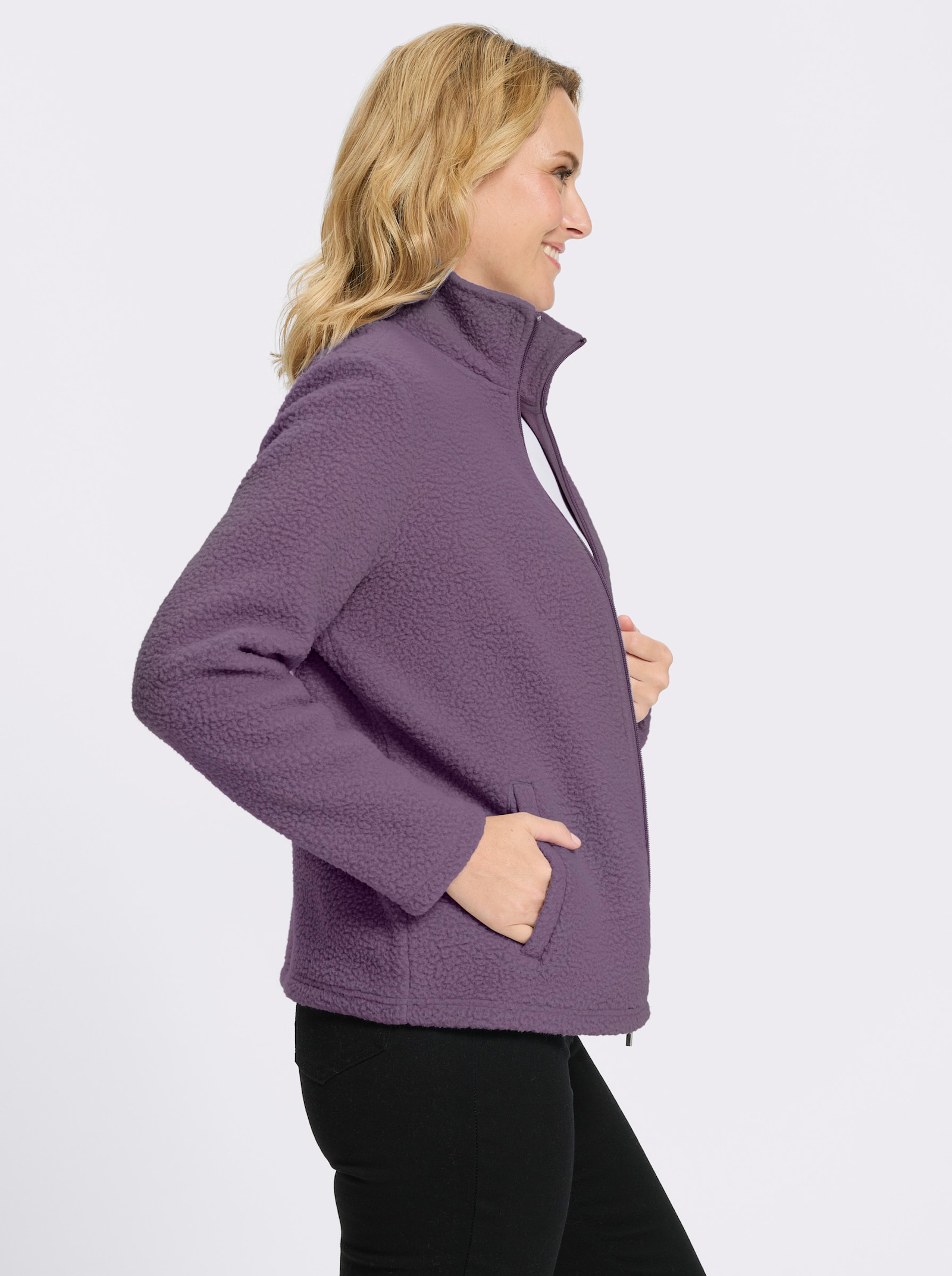 Fleecejacke mit Stehkragen - feige