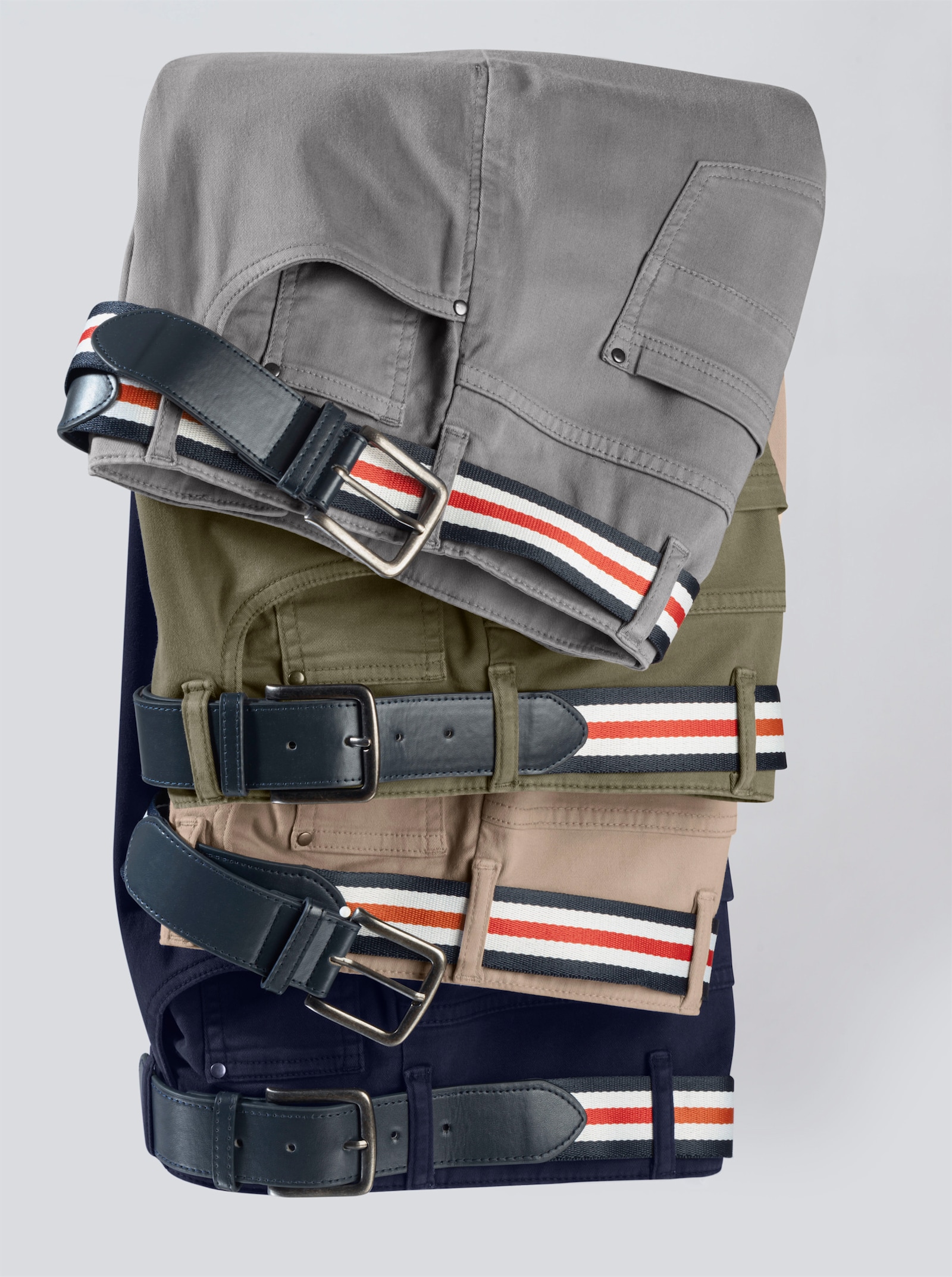 5-pocketjeans van twill - grijs