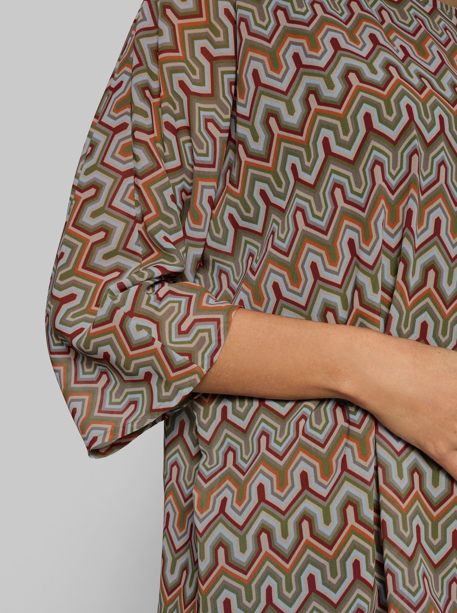 heine Blusenshirt mit Ethno-Muster - beige-terra-bedruckt