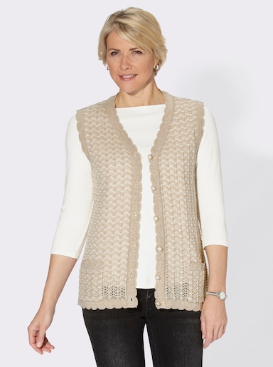 Vest - beige gemêleerd