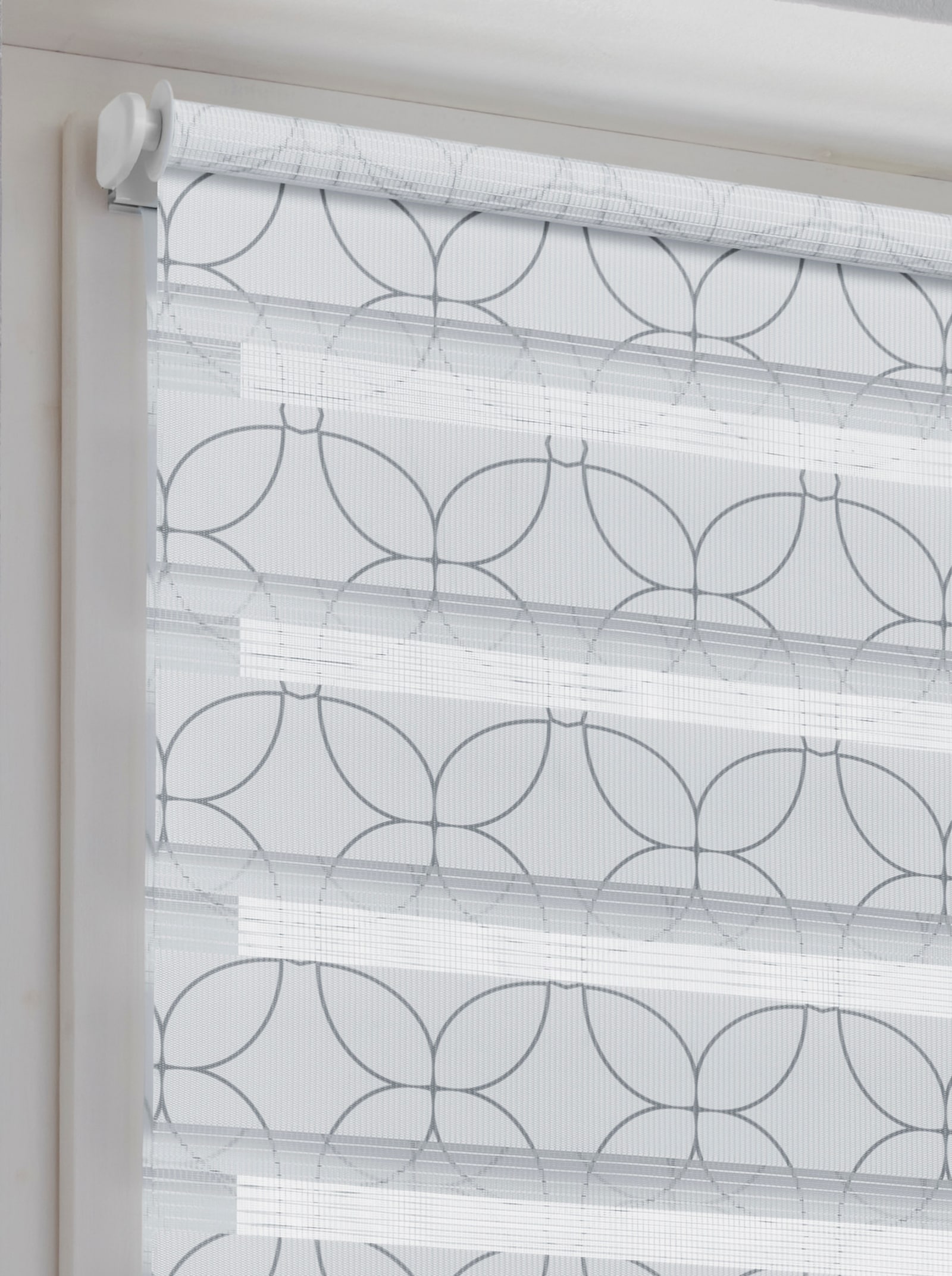 heine home Doppelrollo - weiß-grau