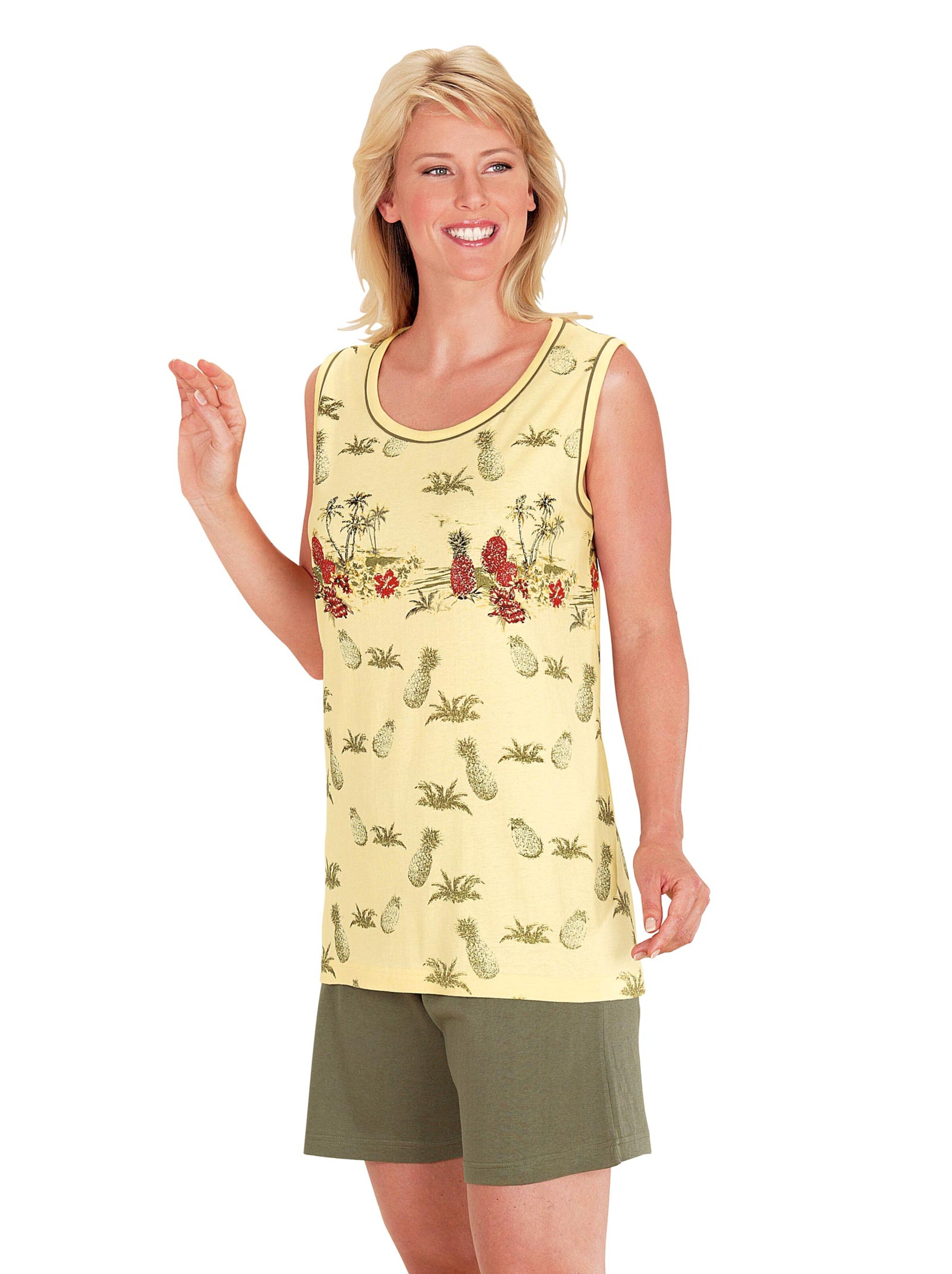 Shorty - gelb-bedruckt