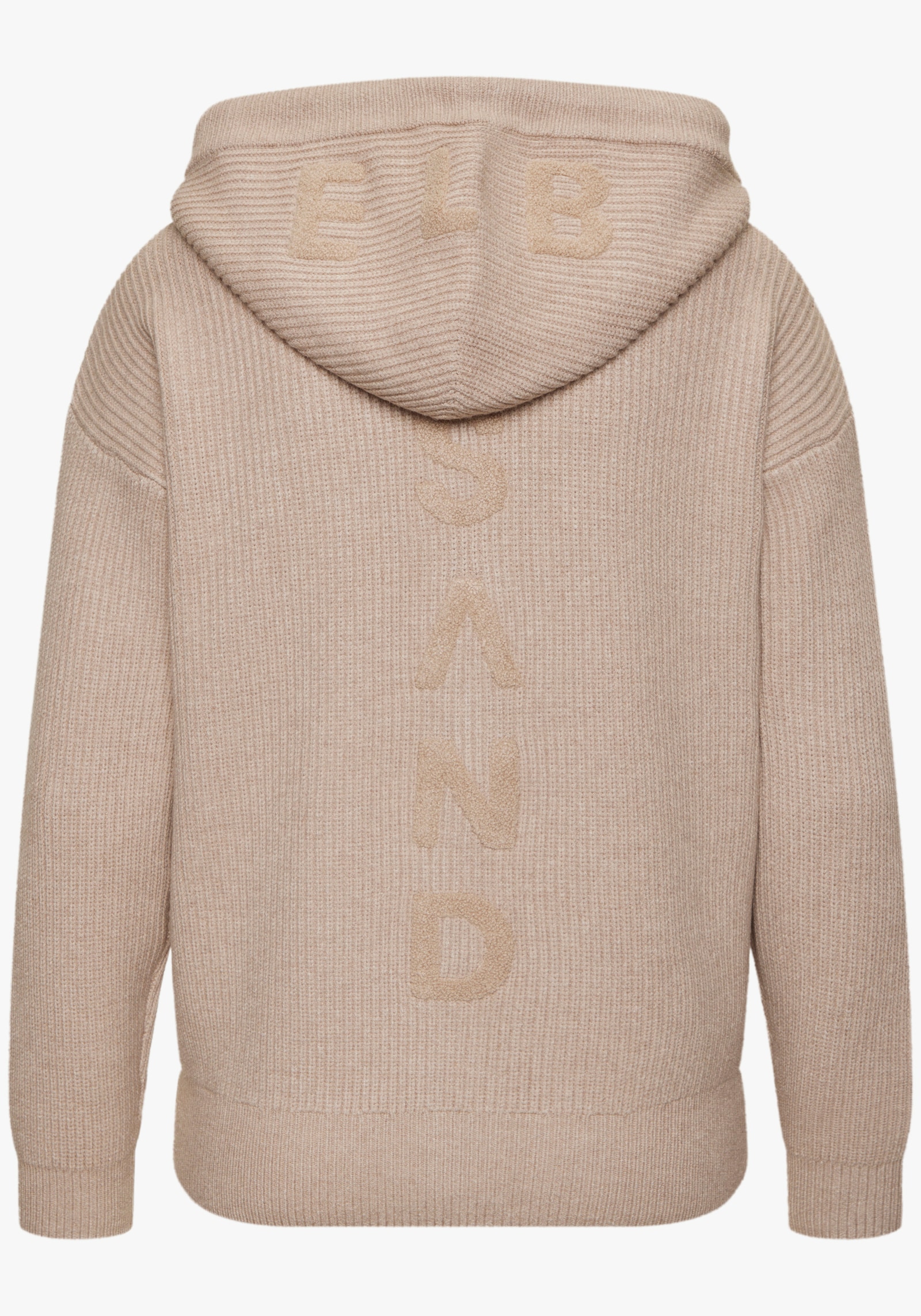 Elbsand Kapuzenstrickjacke - nougat
