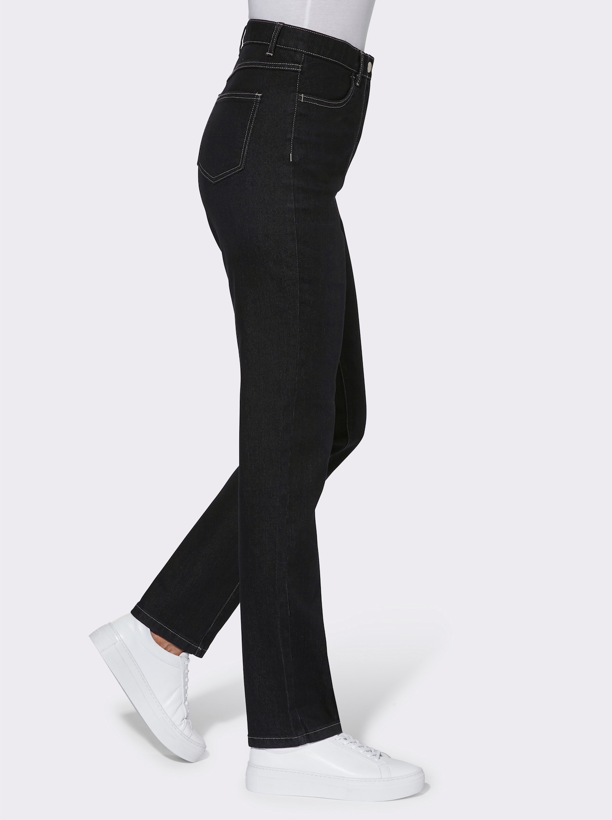 Džínsy s vysokým pásom - Čierna džínsovina
