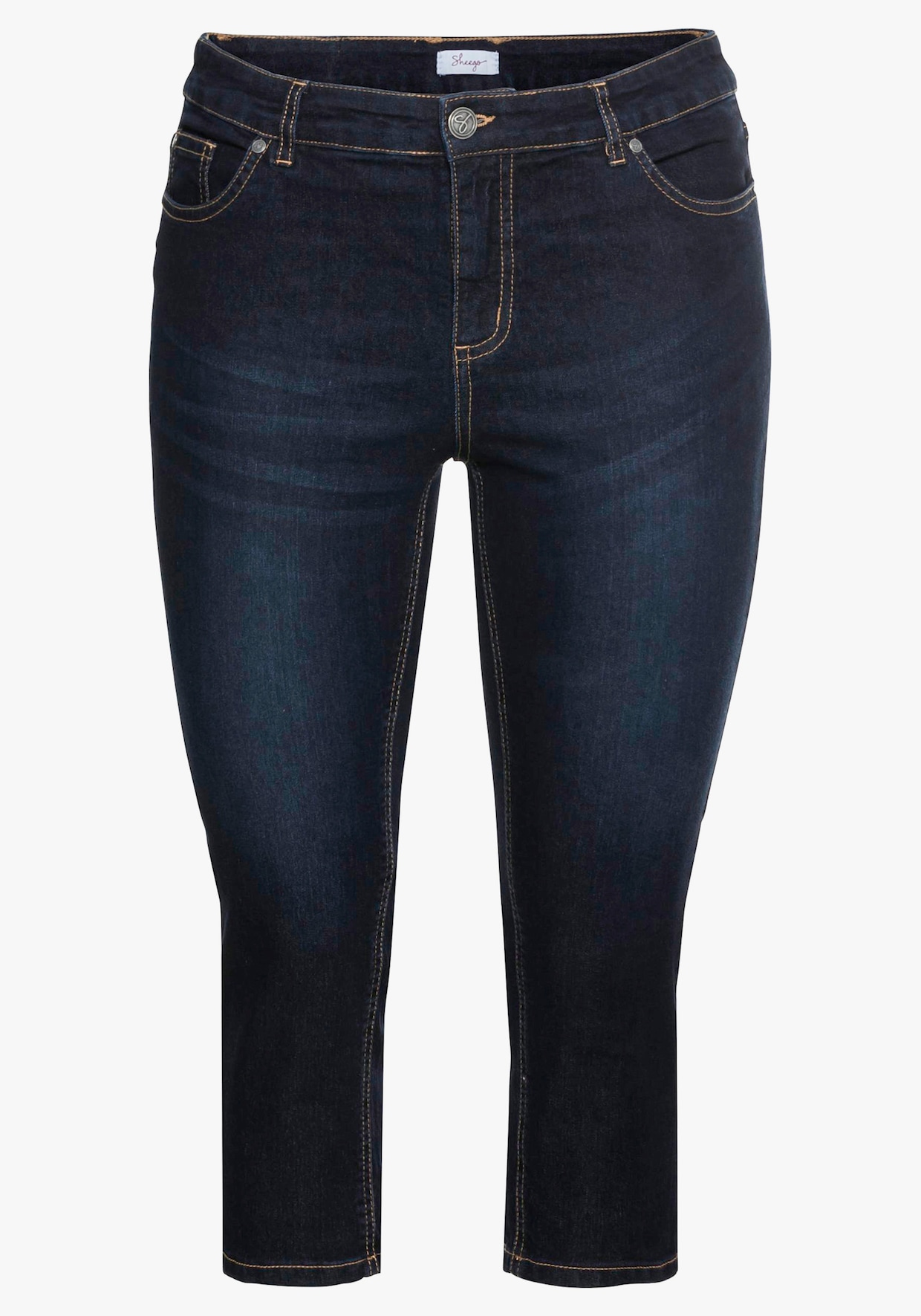 sheego Caprijeans - blue black denim