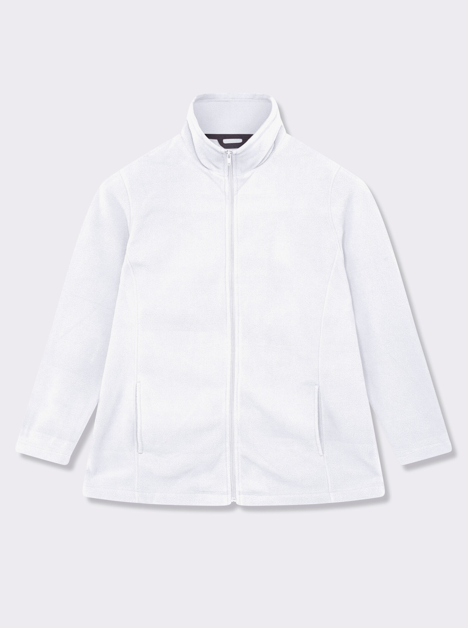 Fleecejacke mit zwei Taschen - ecru