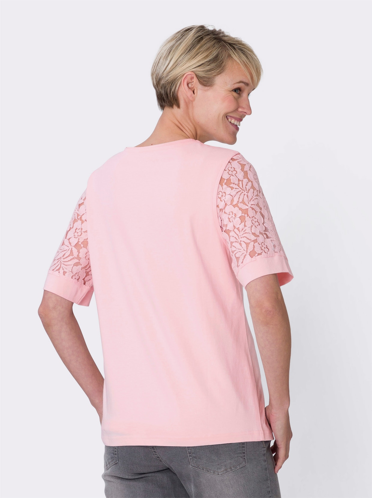 Sada: Tričko+vesta - světle růžová