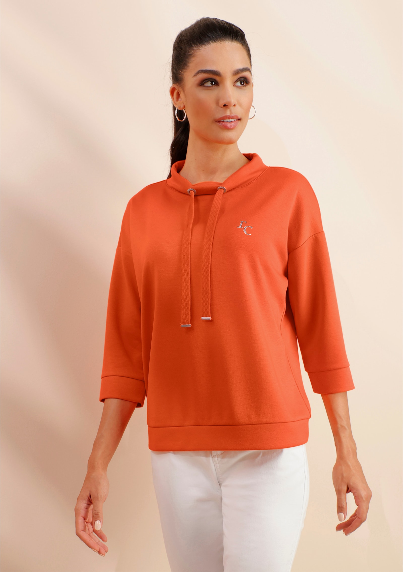 heine Sweatshirt mit Stehkragen - orange