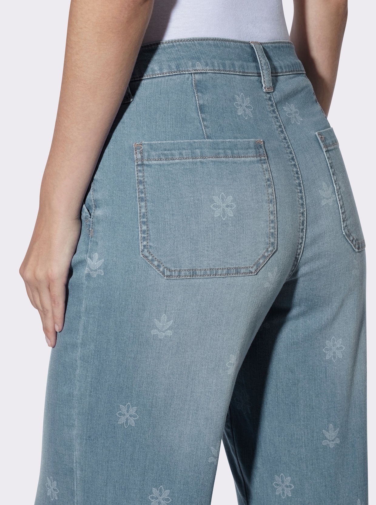 heine Jeans - blue-bleached-gemustert