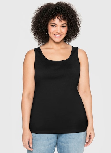 sheego Tanktop - schwarz