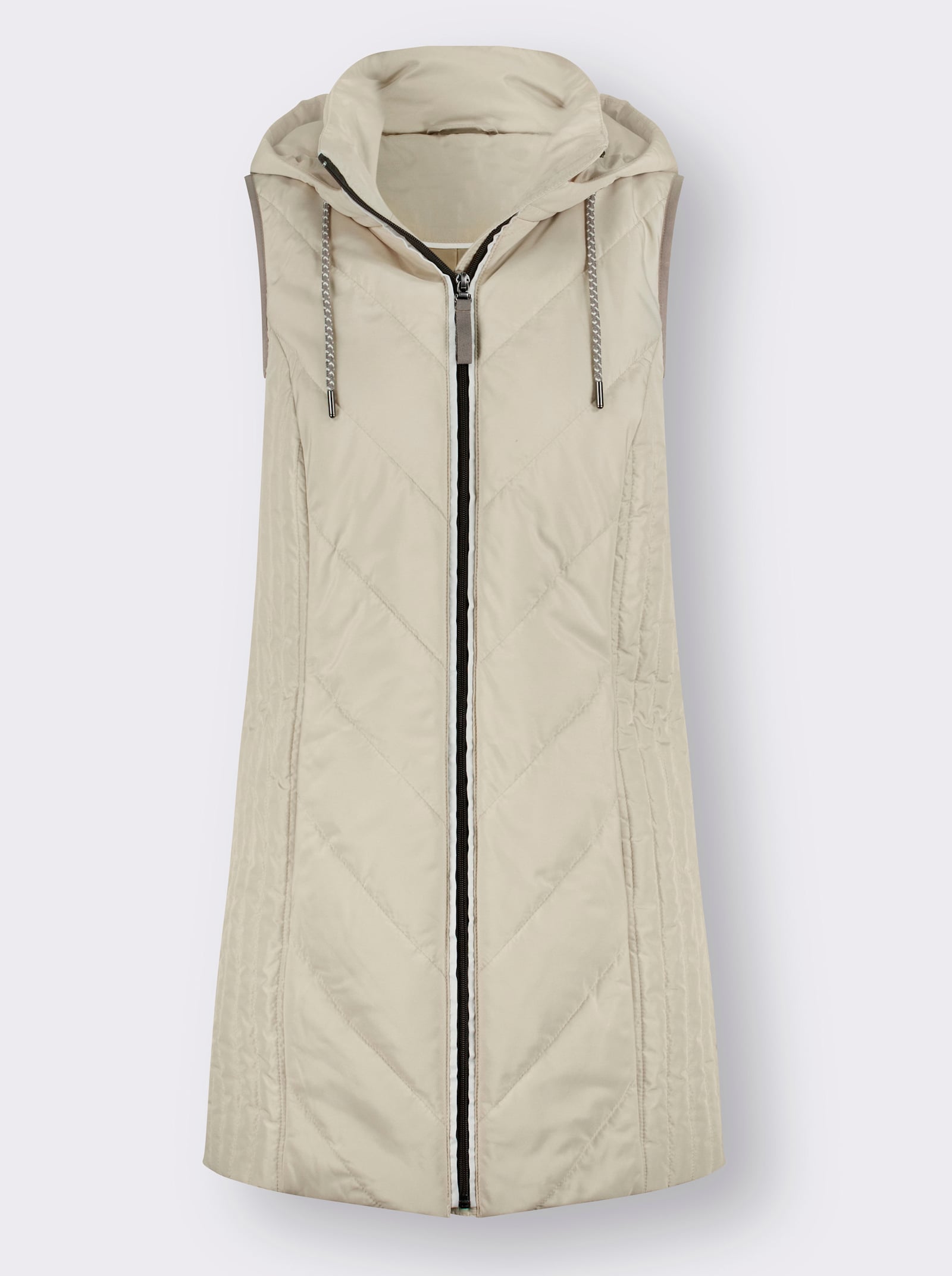 Longweste mit warmer Wattierung - sand