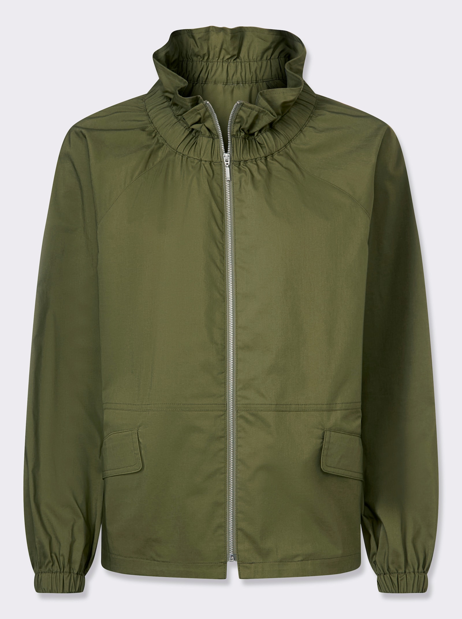 heine Blusenjacke mit Stehkragen - oliv