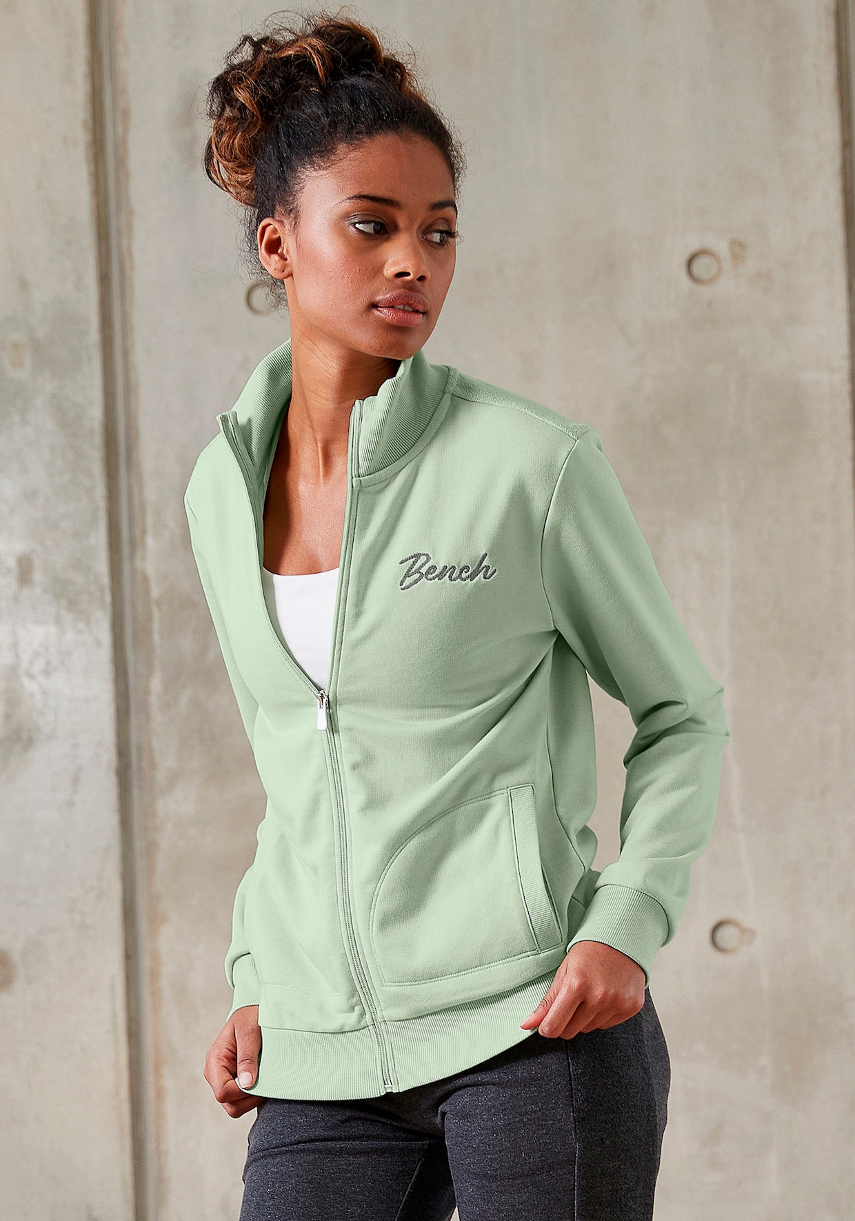 Bench. Sweatjacke - mint-melange