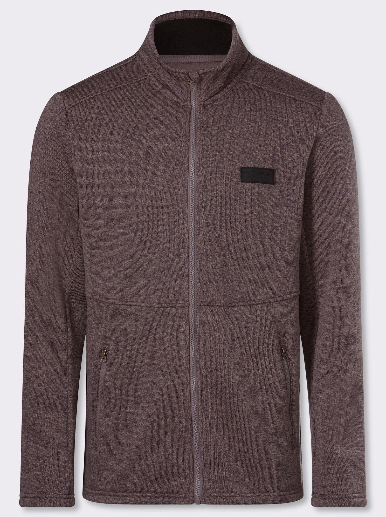 Catamaran Sports Strickfleecejacke mit 2 Reißverschluss-Taschen - steingrau-meliert