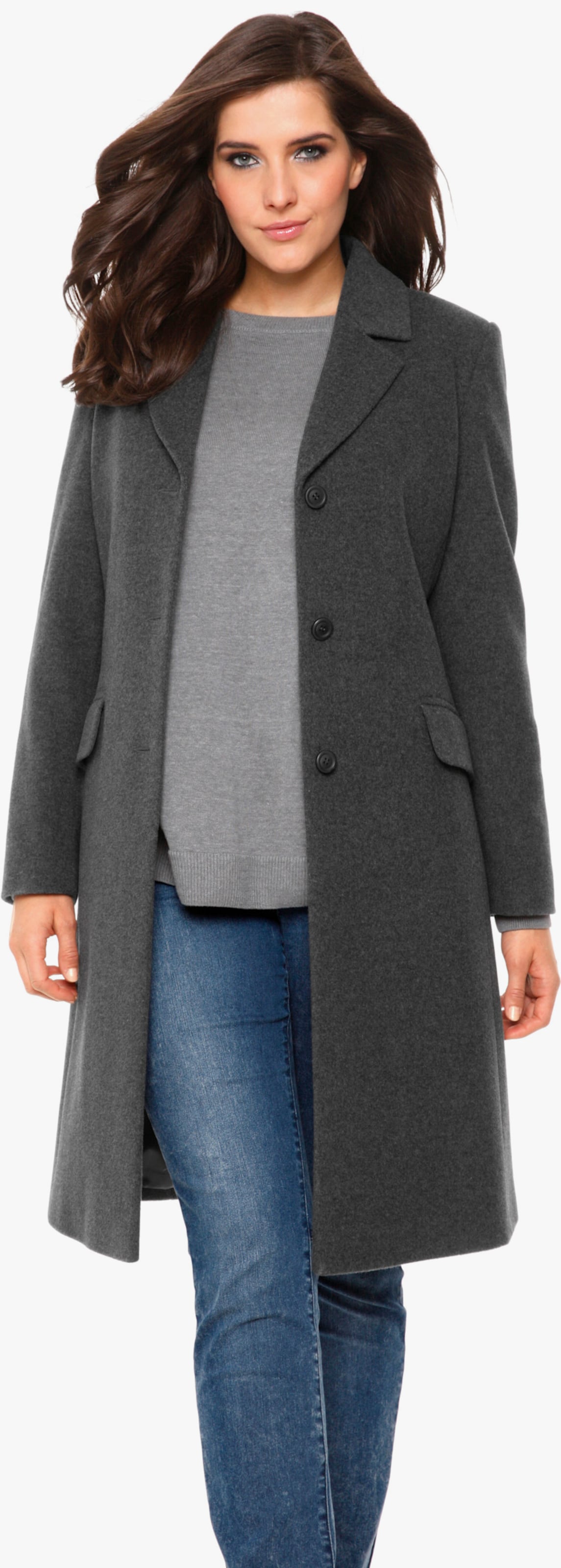 heine Manteau court avec épaulettes - anthracite