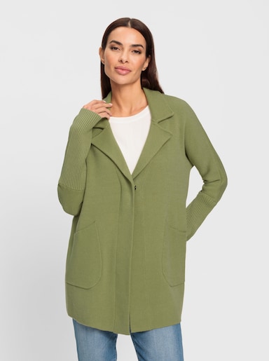 heine Strickjacke mit Fledermausärmeln - schilf