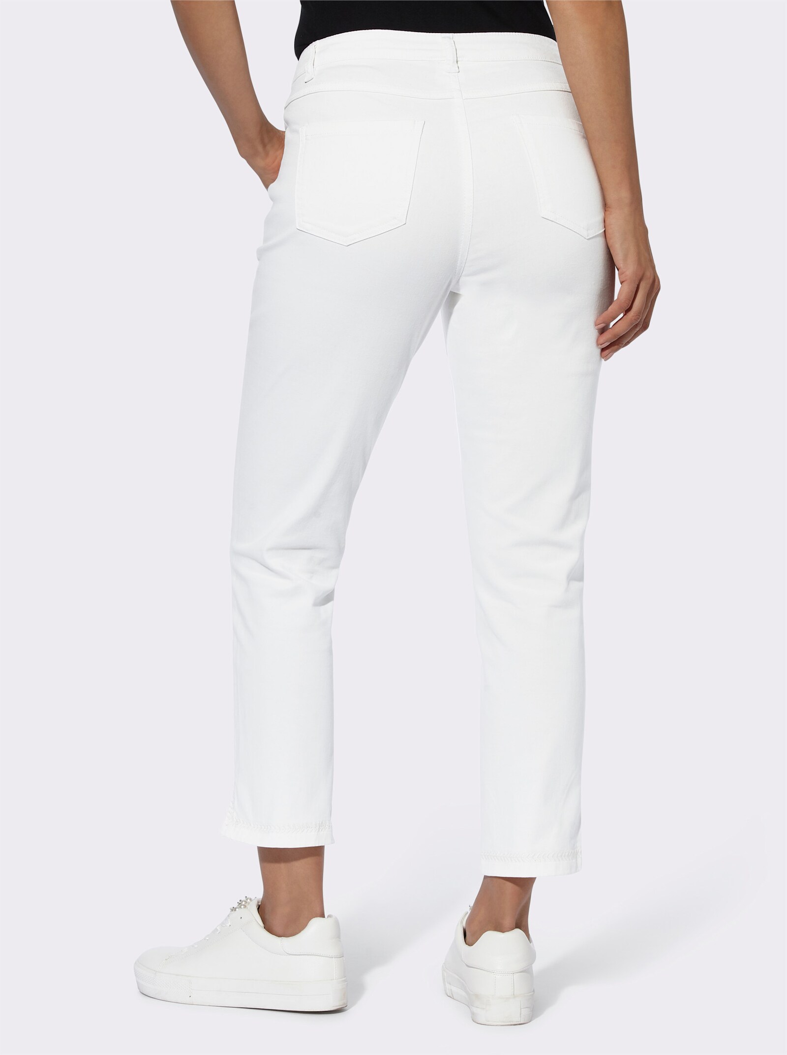 7/8-jeans in used-look - wit