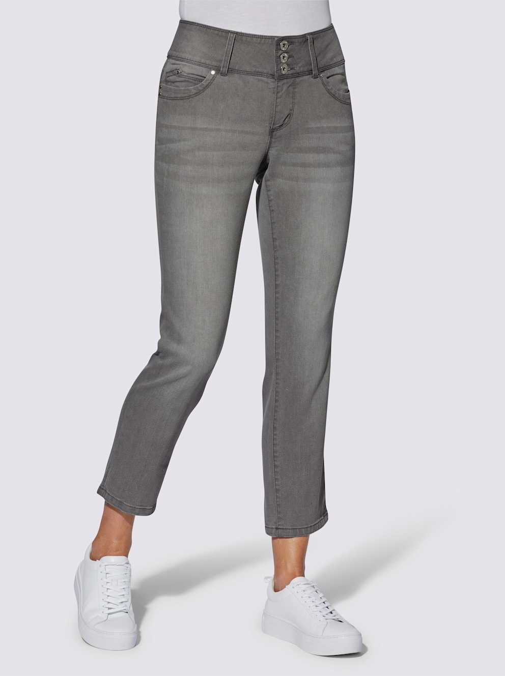 Graue Jeans