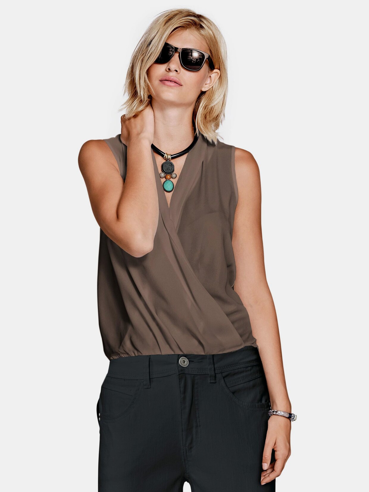 Ashley Brooke Shirtbluse - schokobraun