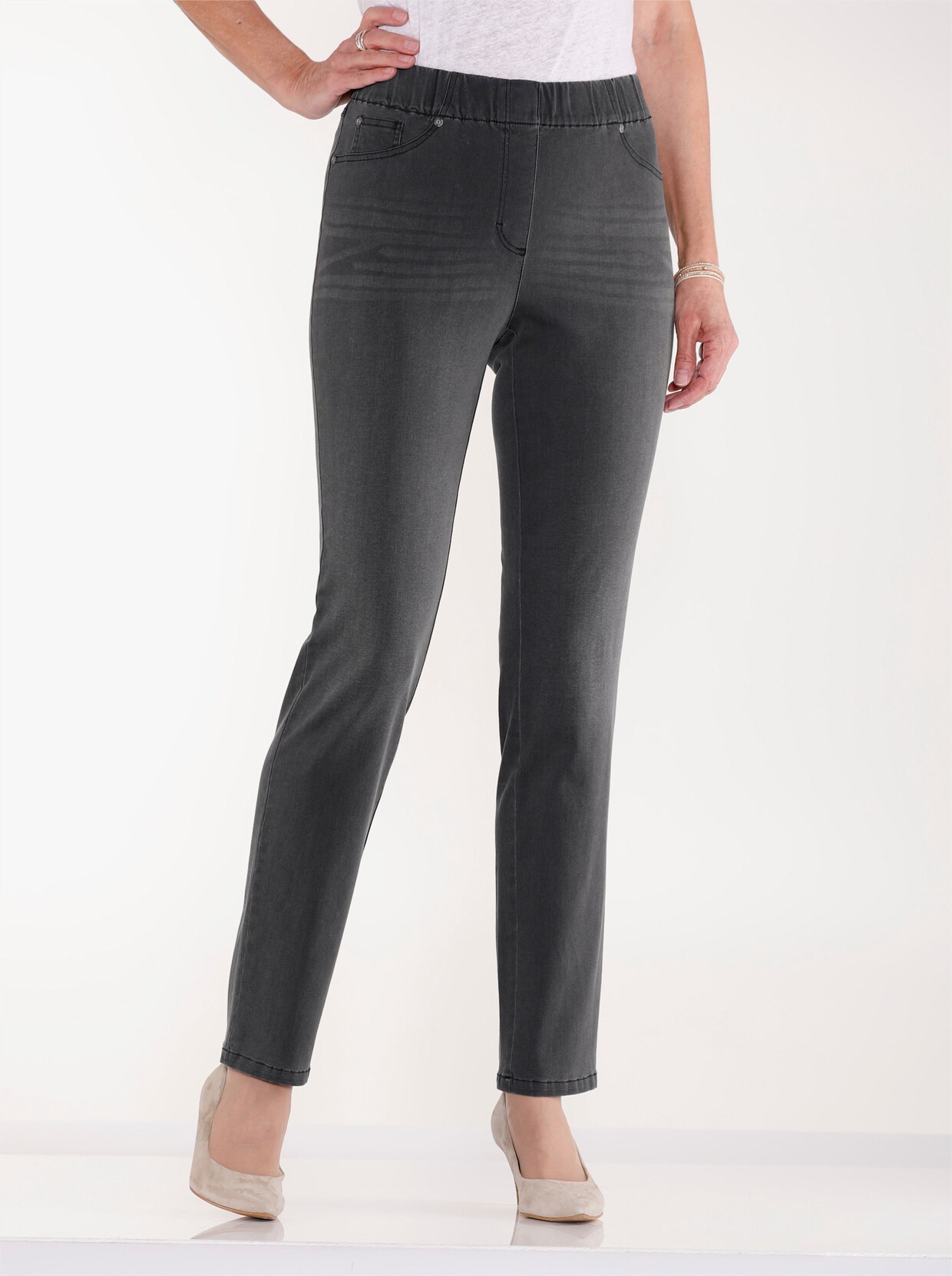 Cosma Schlupfjeans - dark grey-denim