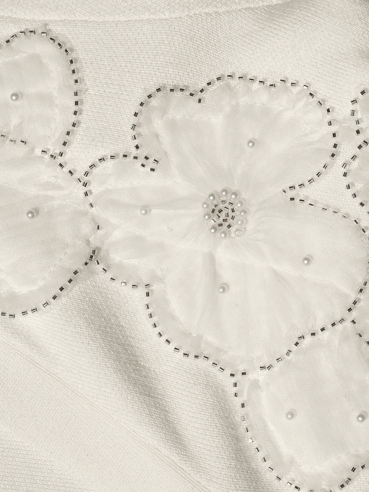 heine Veste en tricot fin - écru