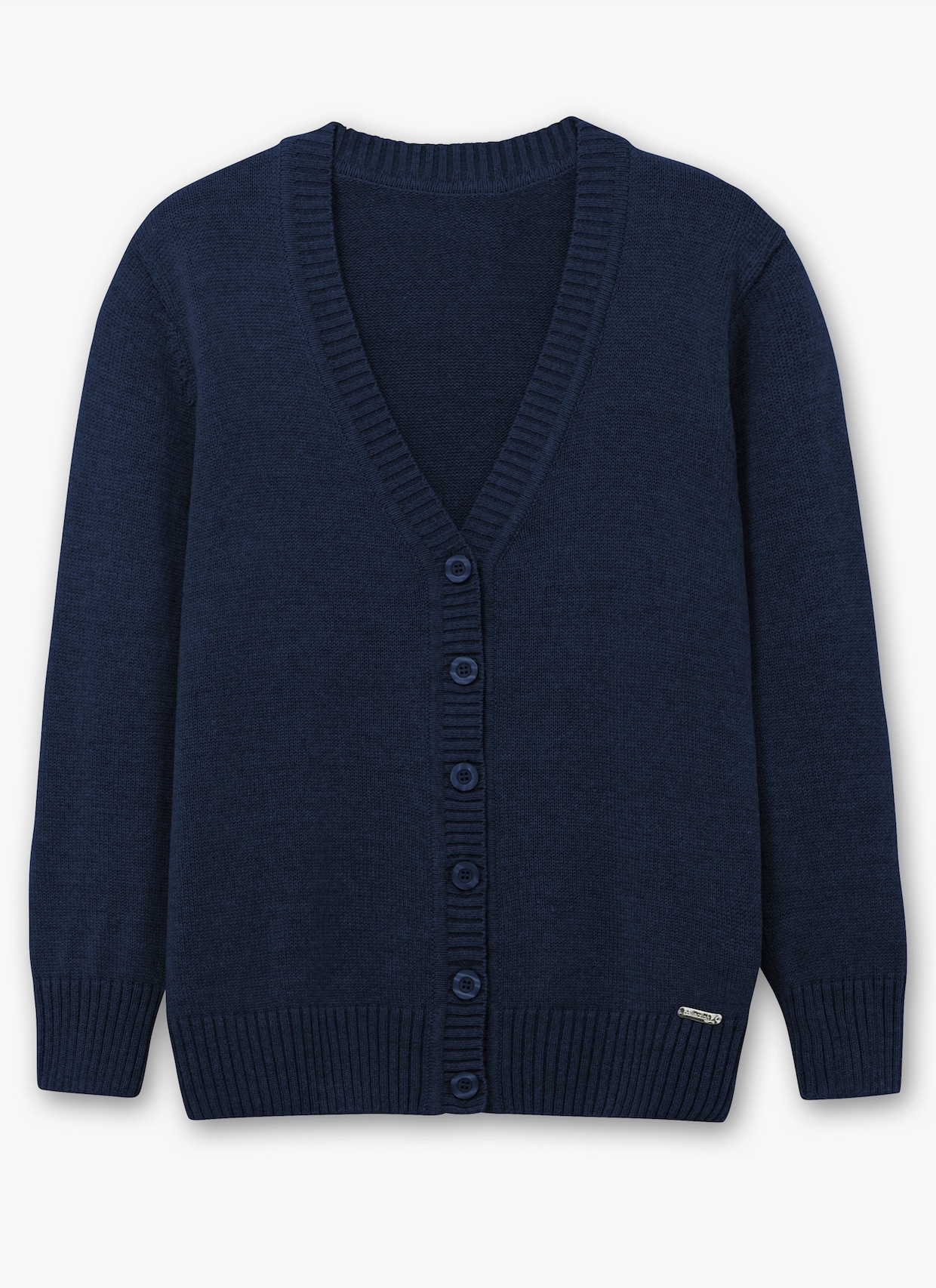 Strickjacke mit farblich abgestimmten Knöpfen - marine