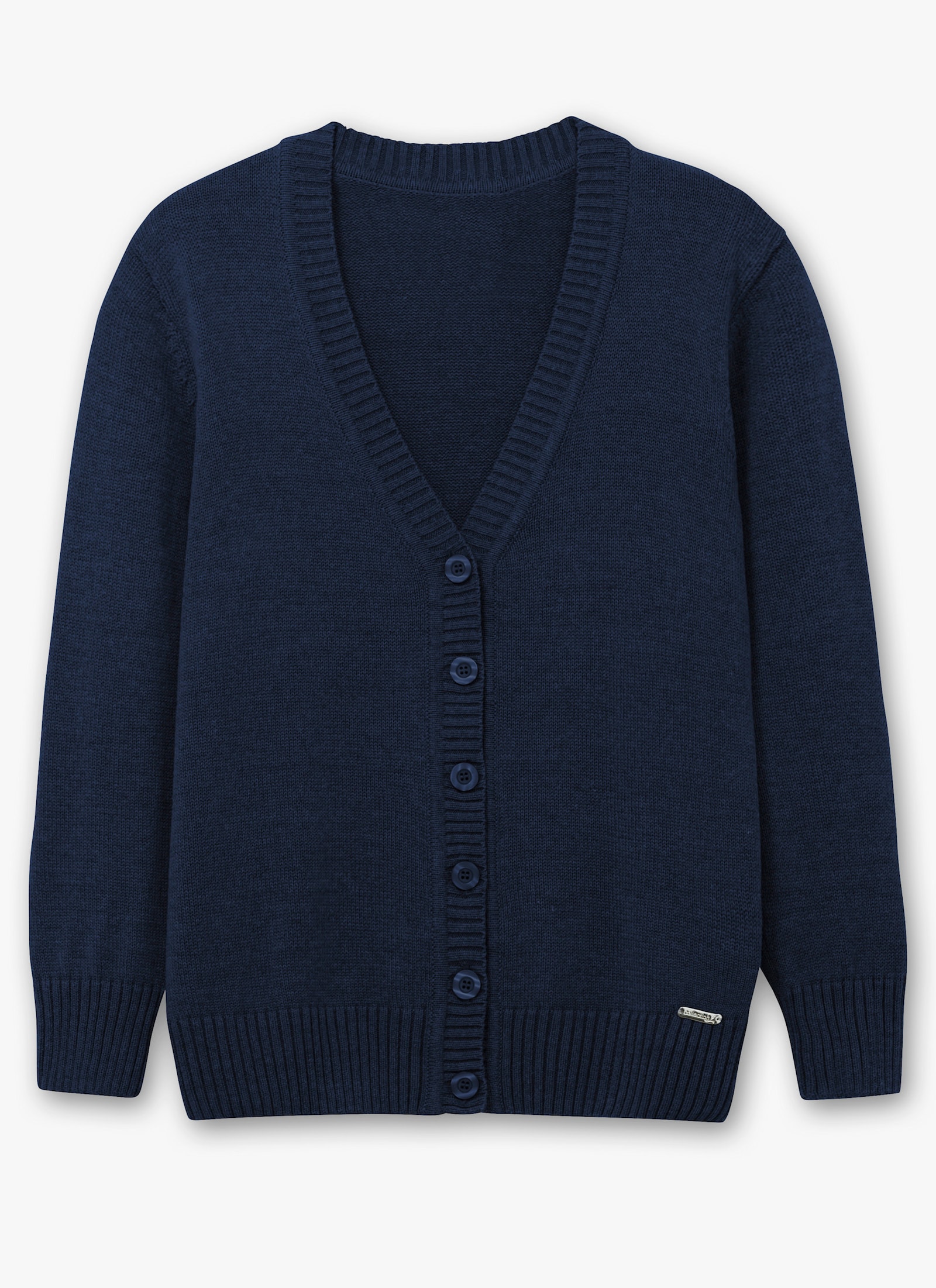 Strickjacke mit farblich abgestimmten Knöpfen - marine