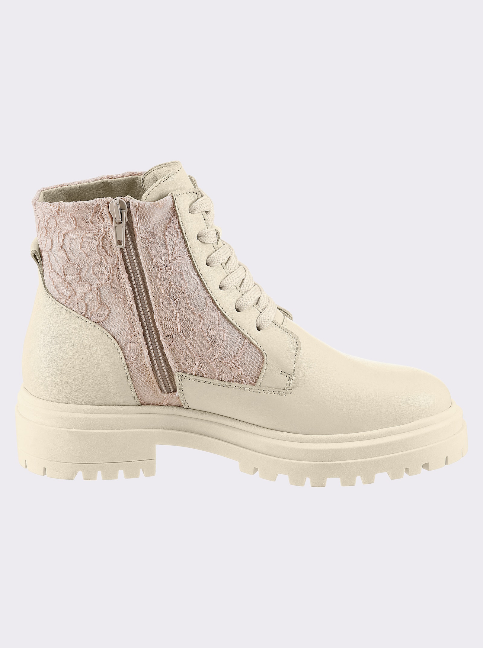 heine Schnürstiefelette - creme