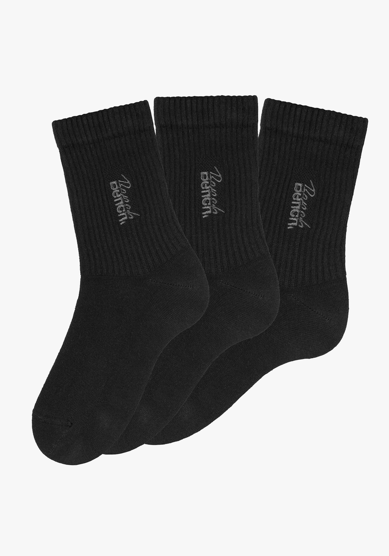 Bench. chaussettes basiques - 3x noir