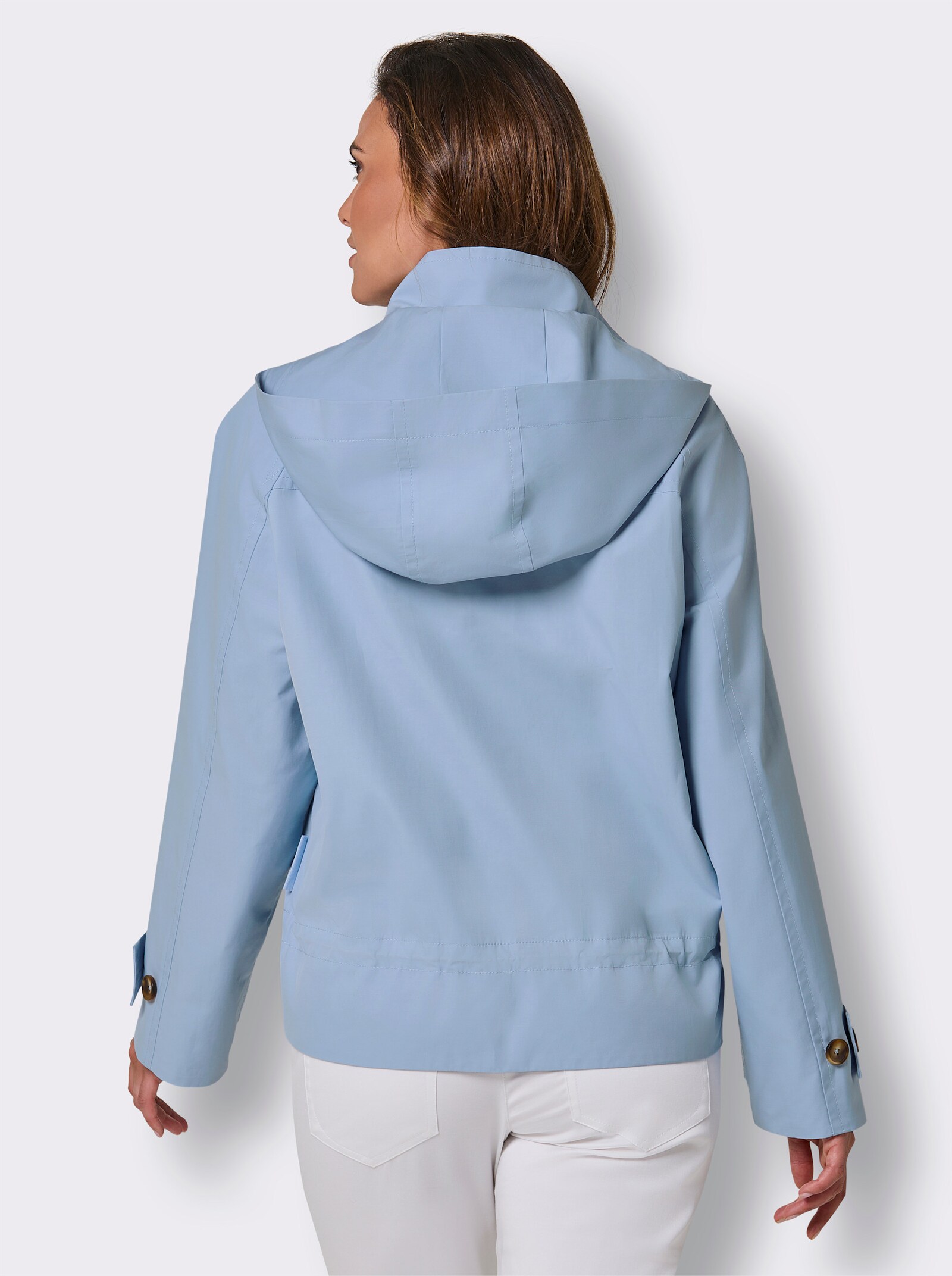 CREATION L PREMIUM Kurzjacke mit Taillen-Tunnelzug - hellblau