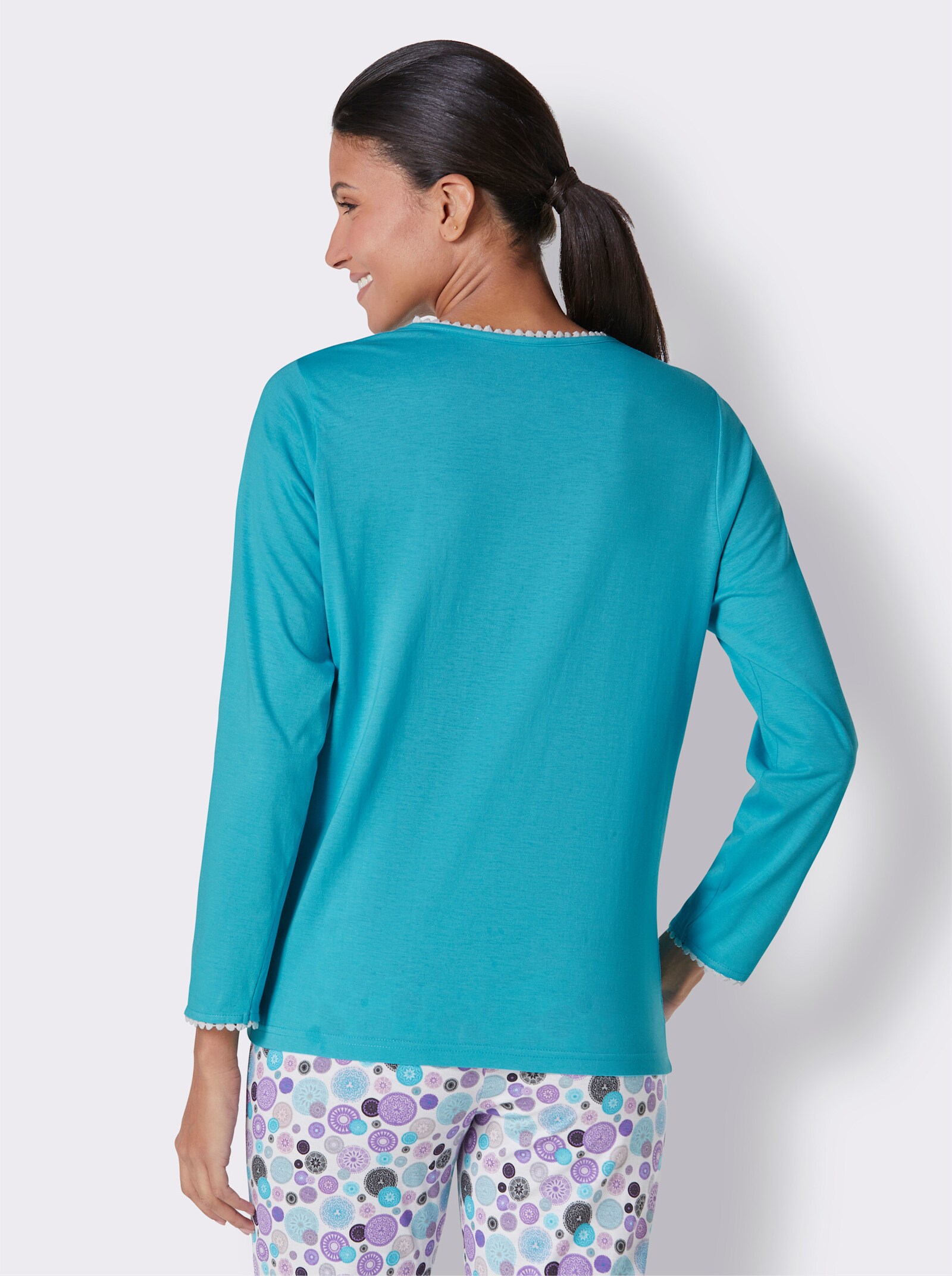 wäschepur Schlafanzug-Shirt - türkis