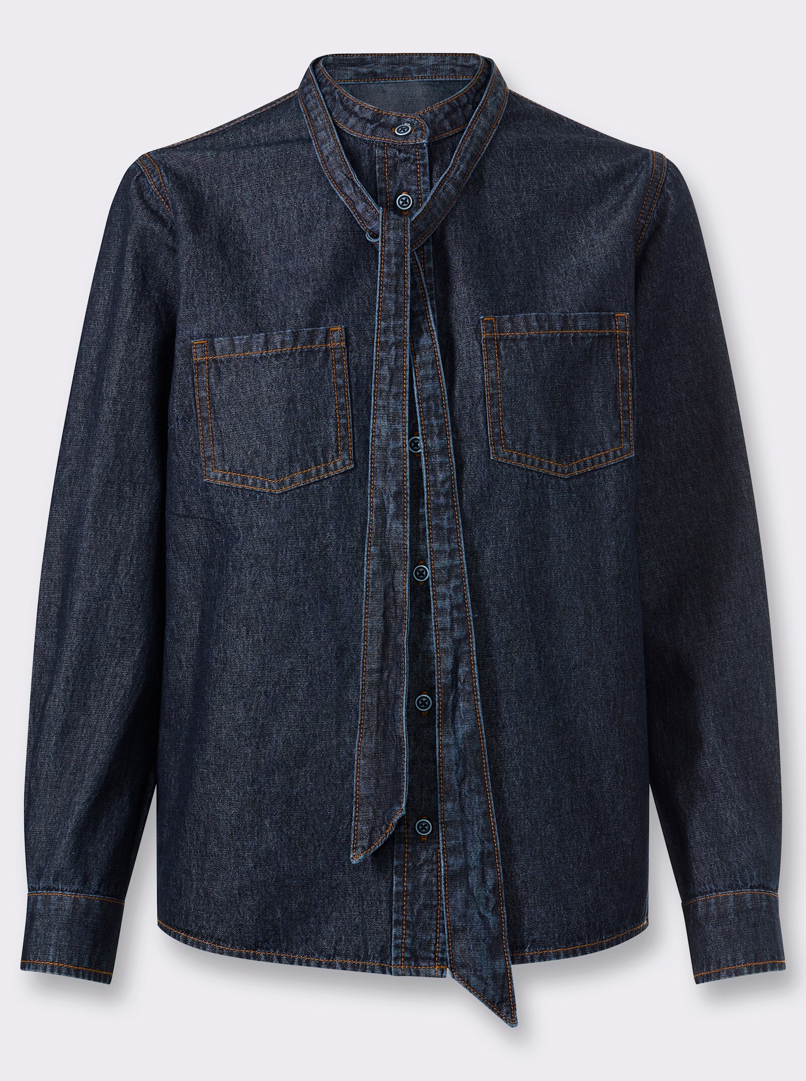 heine Schluppenbluse mit abnehmbarer Schluppe - dark blue