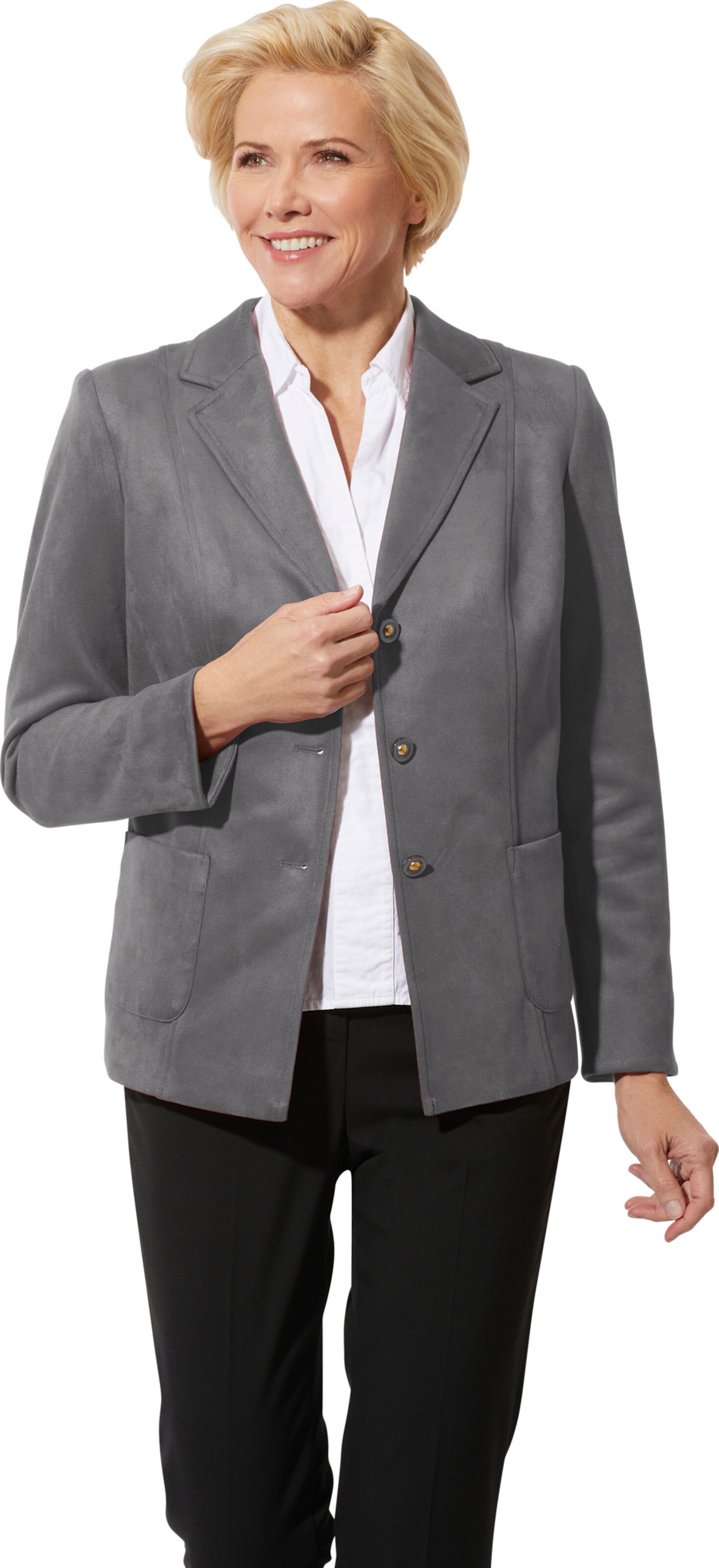 Thumbnail - Lederimitat-Blazer