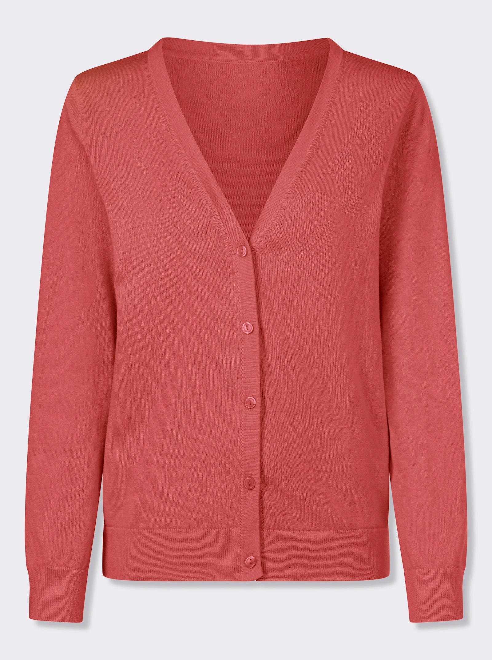 Kofta i bomullsmaterial - korall