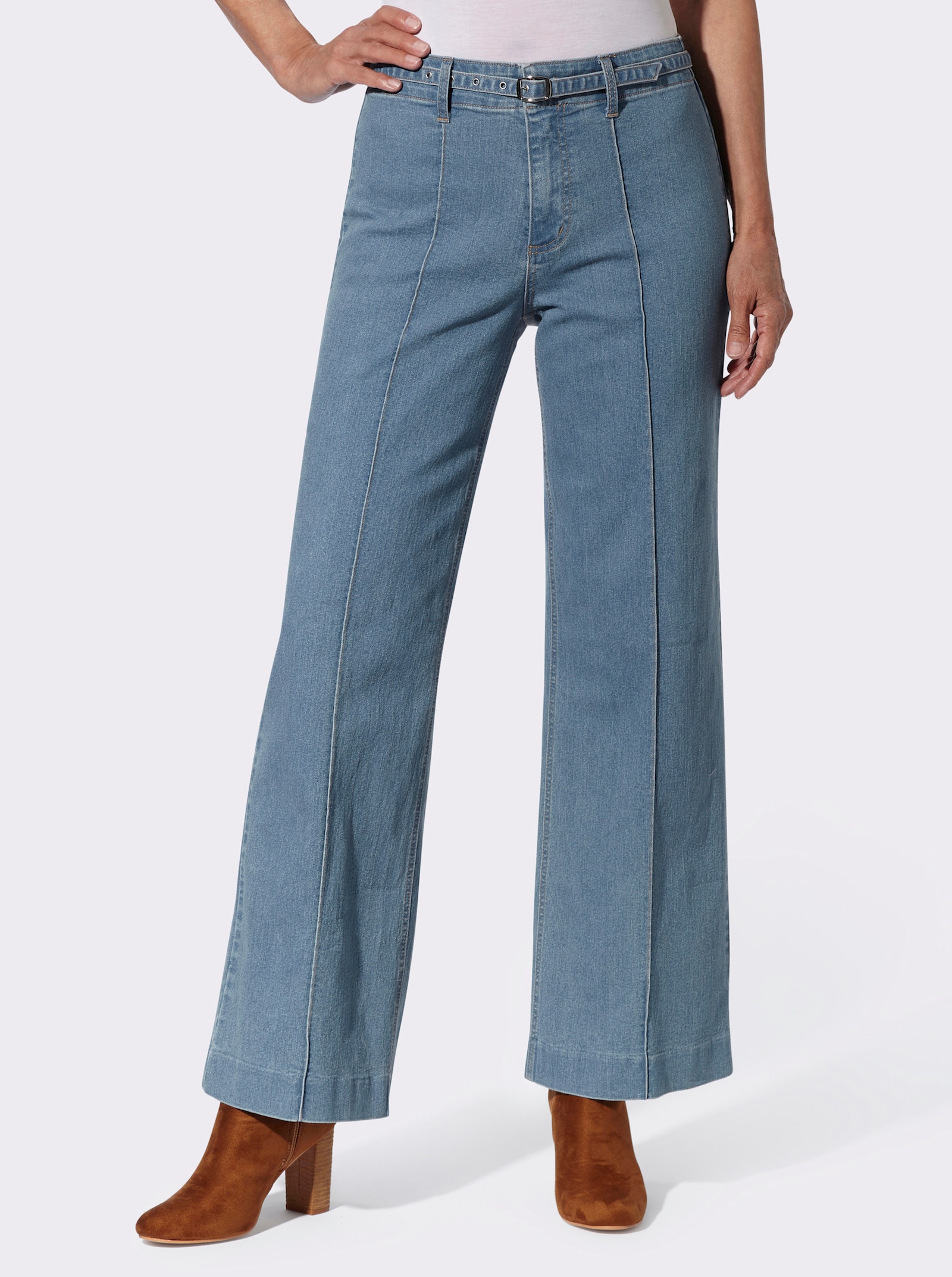  Jeans mit Biese vorne - blue-bleached