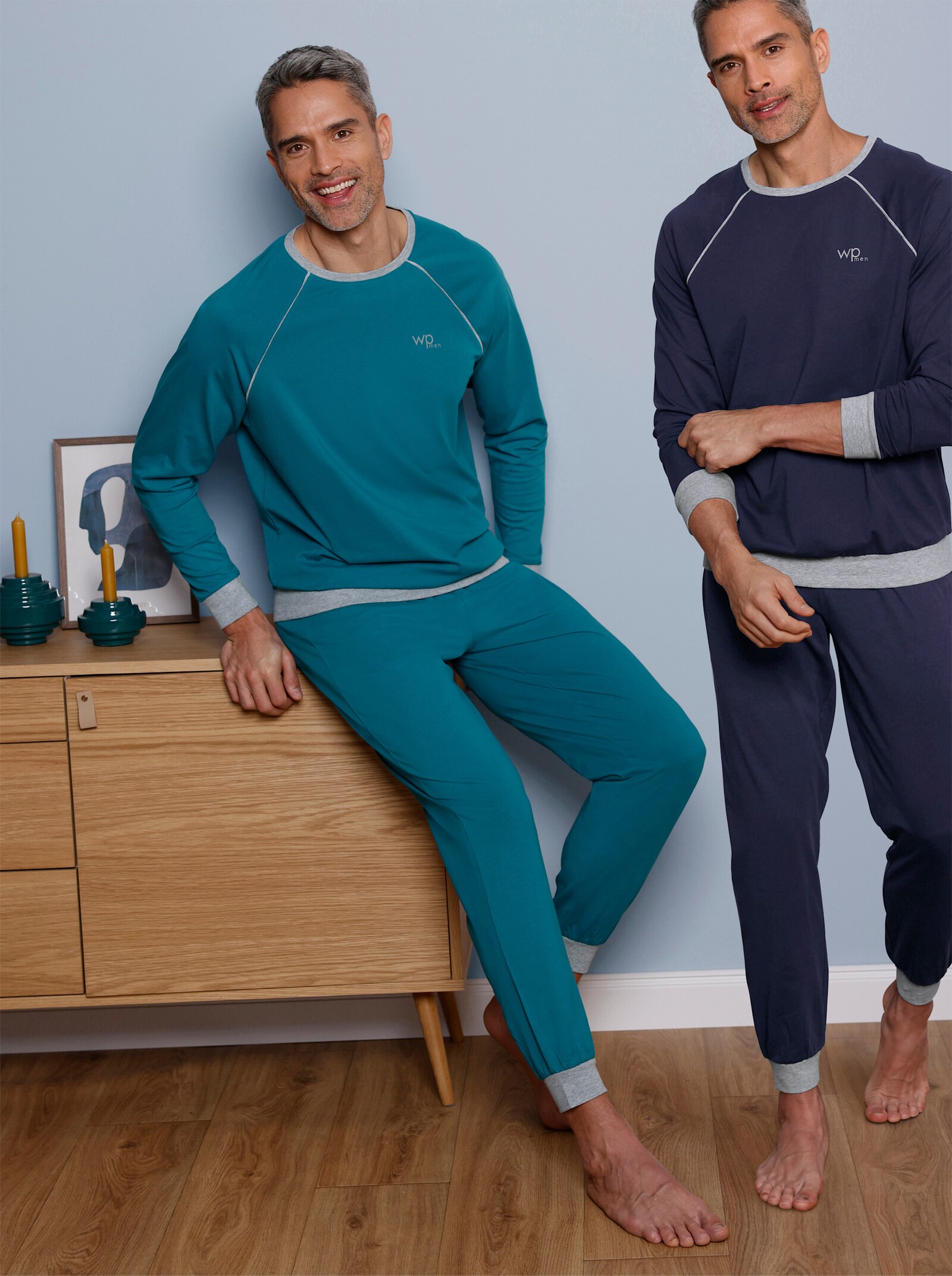 wäschepur men Schlafanzüge - marine + aquapetrol