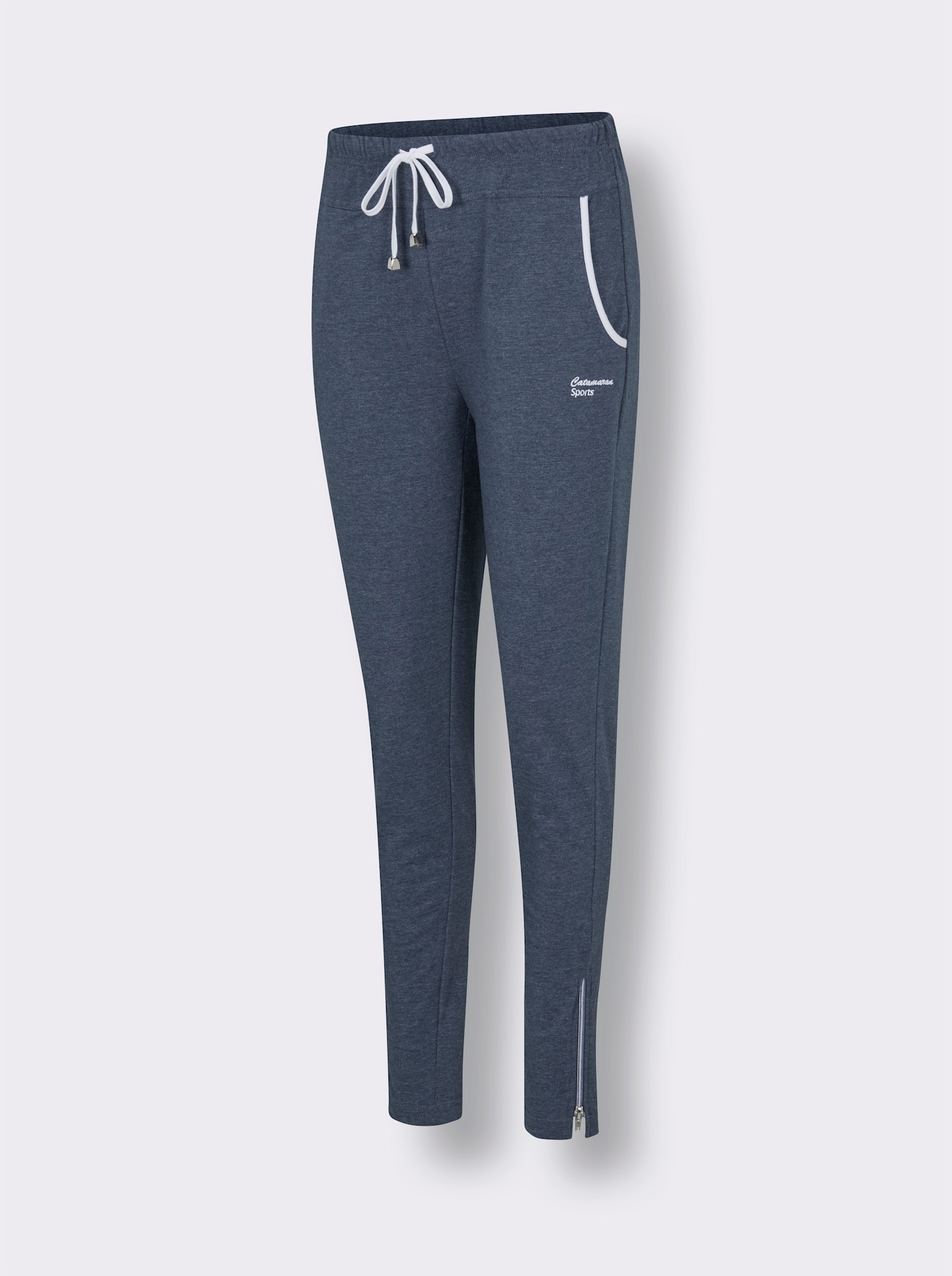 Catamaran Sports Freizeithose mit Reißverschluss am Saum - dunkelblau-meliert