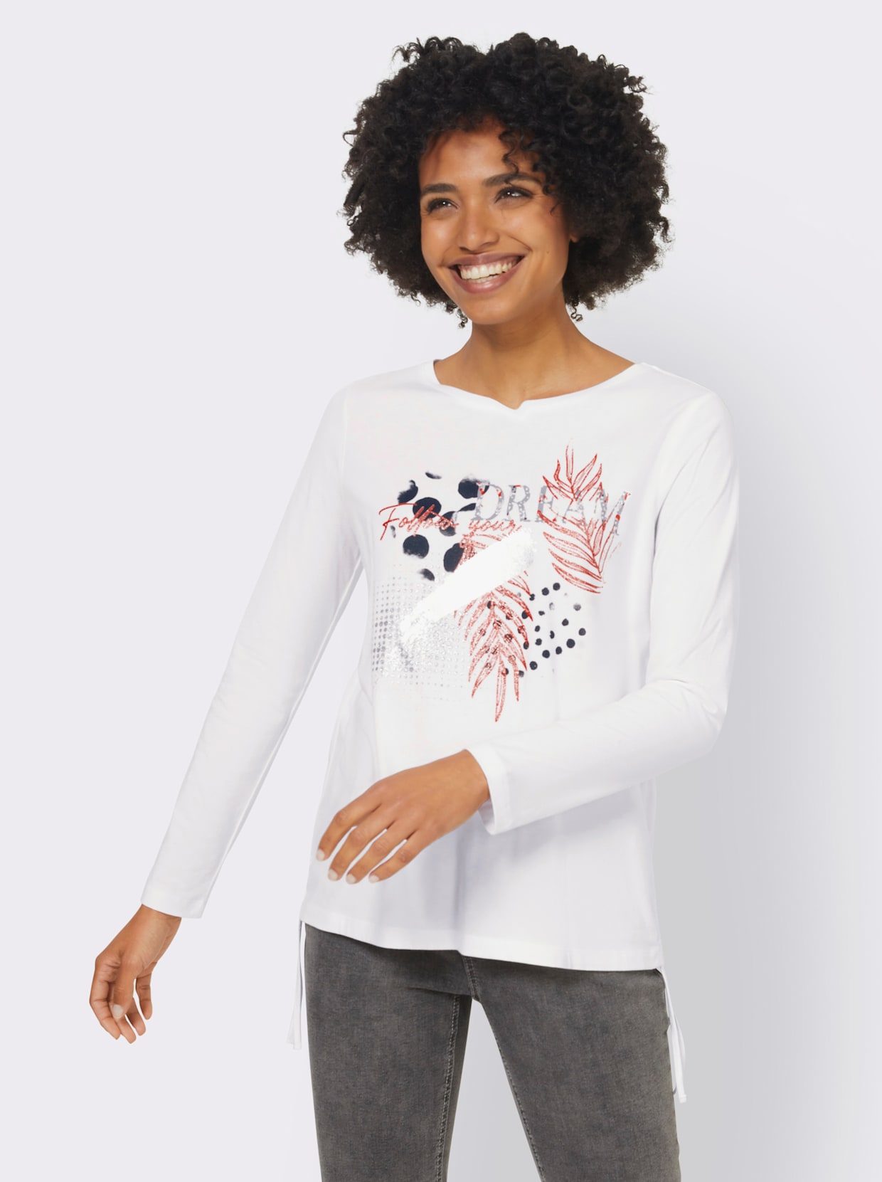 heine Shirt met print - ecru