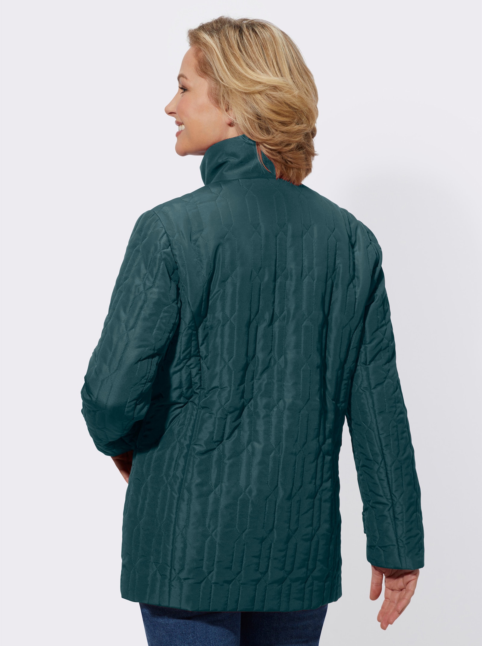 Steppjacke in wärmender Qualität - petrol