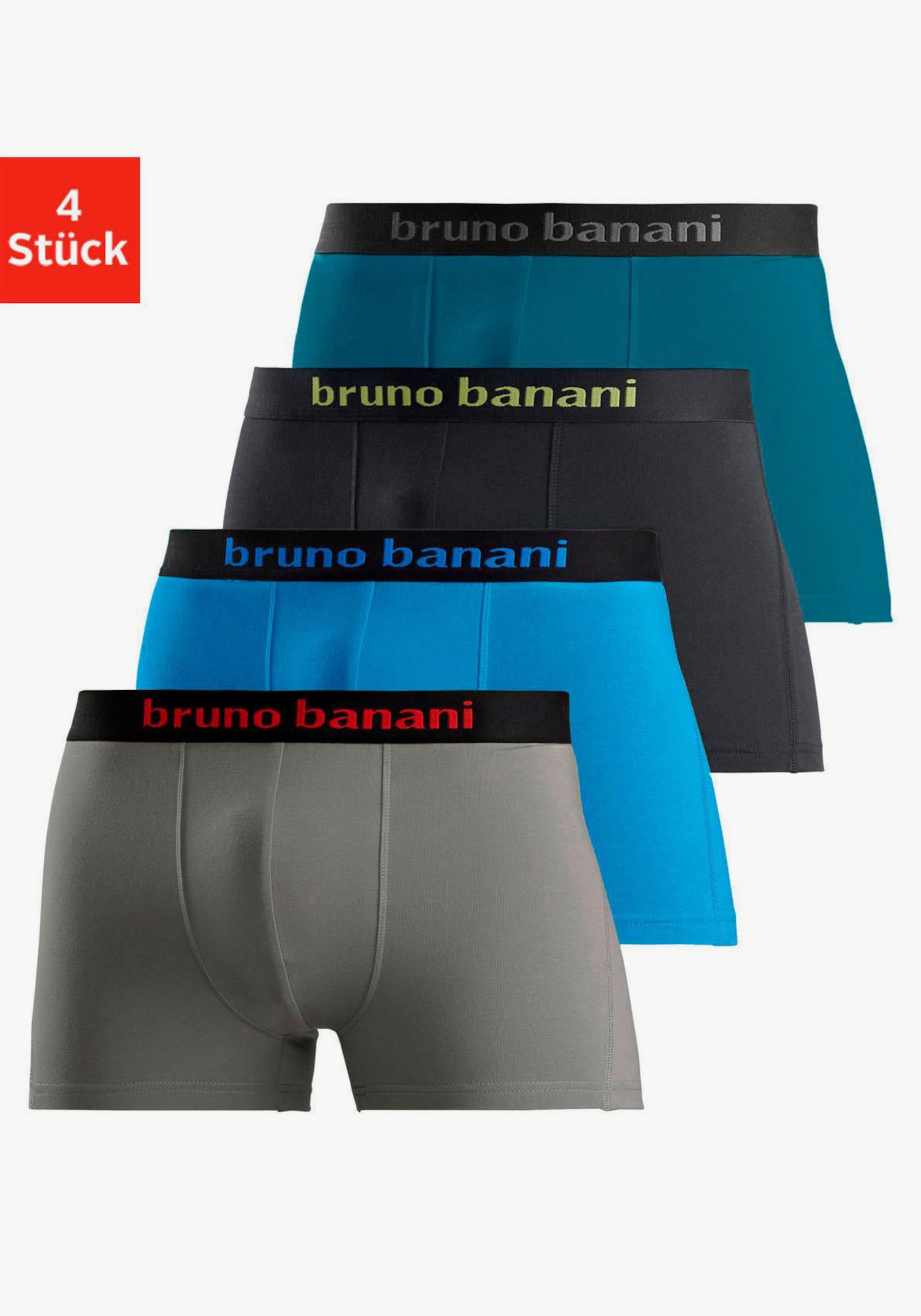 Bruno Banani Boxer - grau, türkis, schwarz, petrol