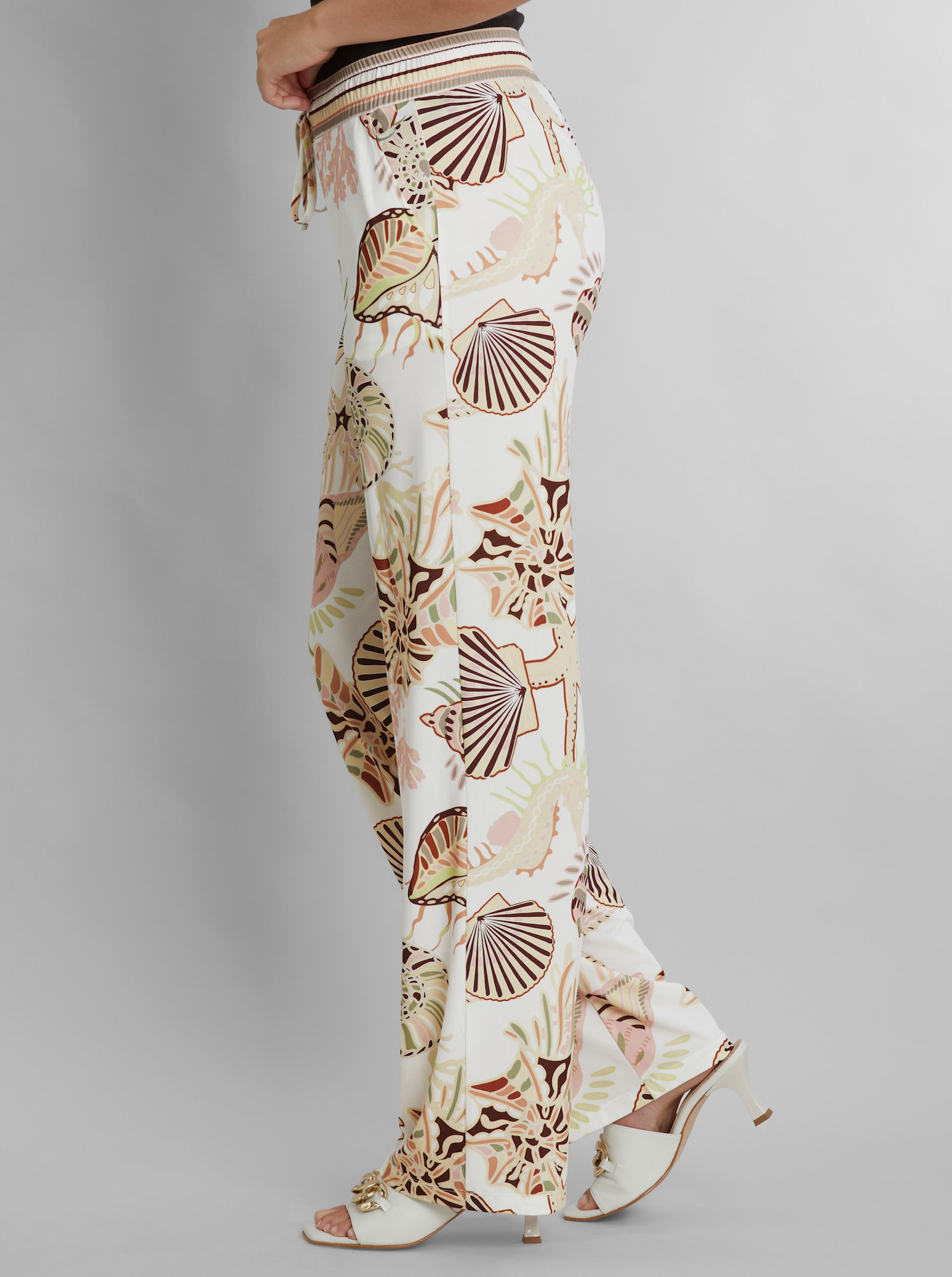 heine Schlupfhose mit Muster - ecru-schlamm-bedruckt