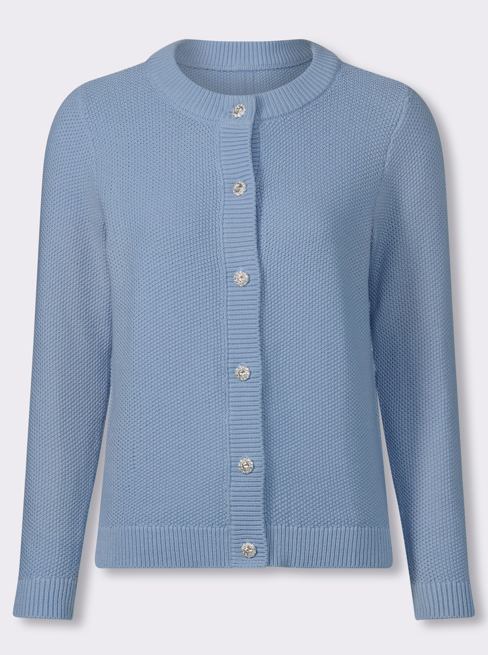 Cardigan mit Schmuckknöpfen - eisblau