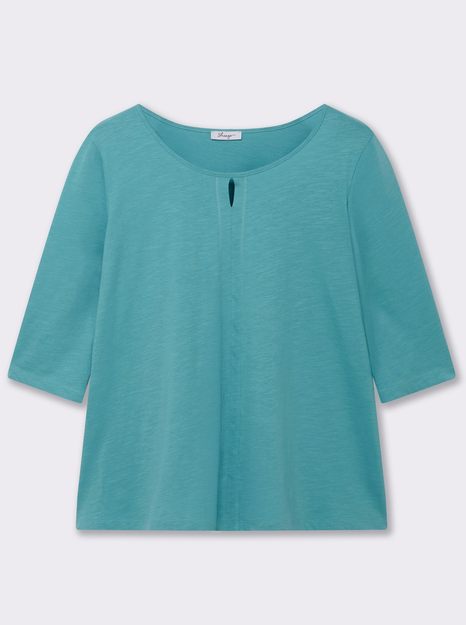 sheego Shirt met 3/4-mouwen en cut-out voor - oceaan