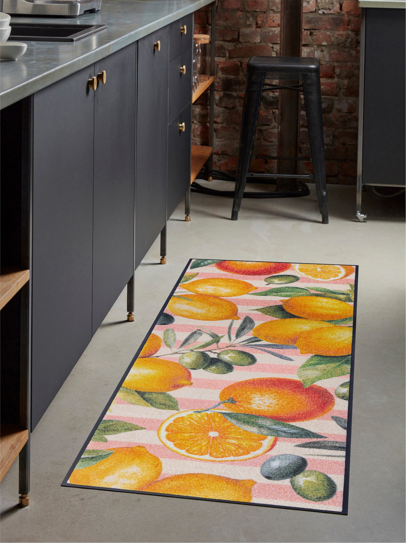 wash+dry by Kleen-Tex Fußmatte - grün-orange