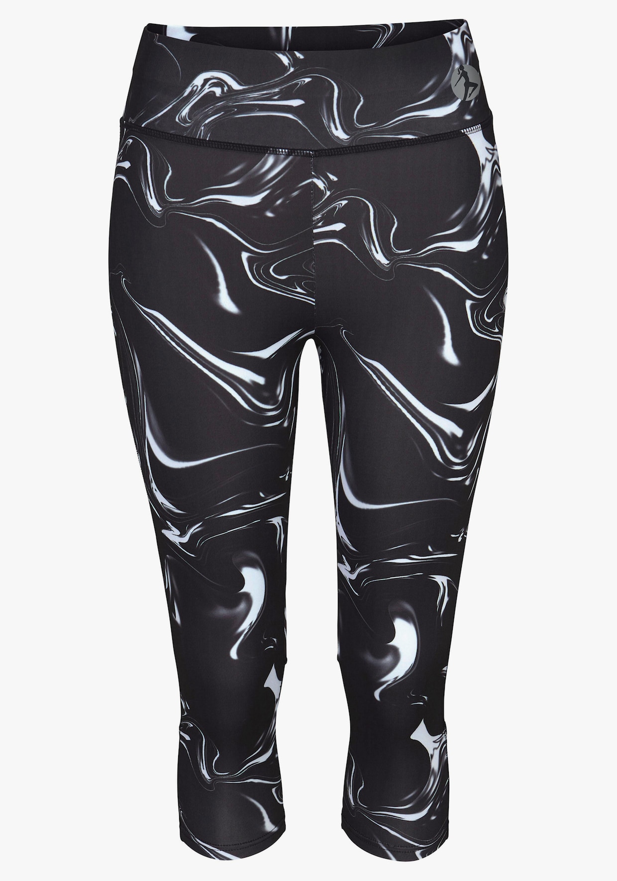 LASCANA ACTIVE legging corsaire - noir à motifs-blanc