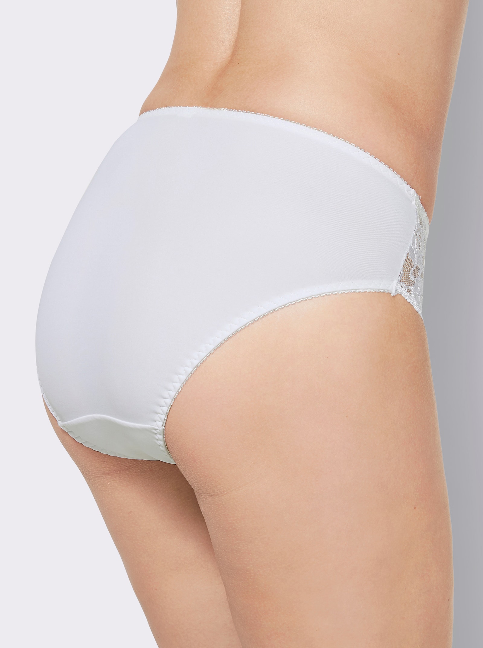 Sassa Slip mit seitlichen Einsätzen - weiß